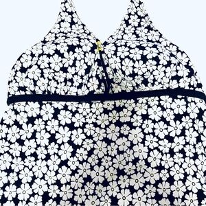 It Figures Halter Flower Bathing Suit Top Size 16 Plus Swimwear
